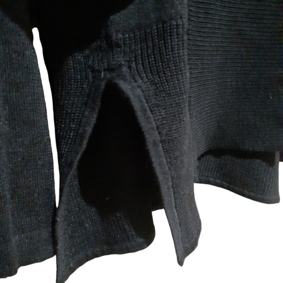 Lauren Vidal Paris Women's Wool Blend Knit Sweater Black Mock Neck Size Medium - Picture 5 of 8